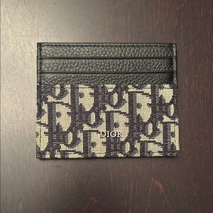 Dior Black and Cream Card Holder